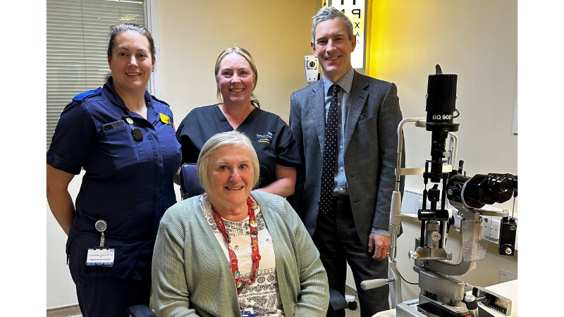 Matron at the eye treatment centre, Zoe Freeman; head of ophthalmology, Dr Lorraine North; consultant ophthalmologist Tom Poole; and patient pathway co-ordinator Janette Robinson