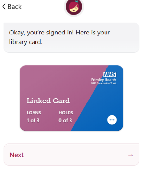 How to access Libby step 8 virtual library card