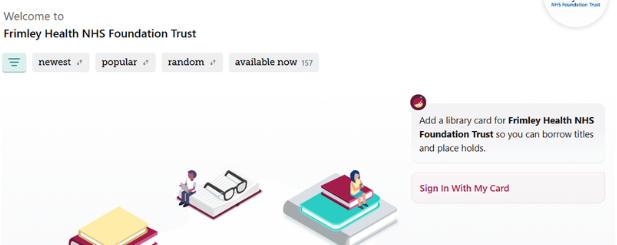 How to access Libby step 4 click on 'Sign in with my card'