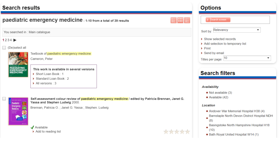 Search results screenshot