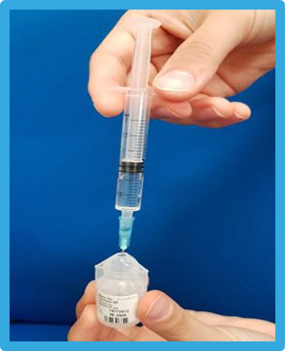 Draw up 2ml Water for Injection