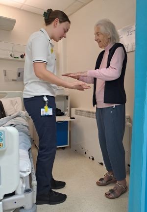 Valerie and physio Celia Orthmann