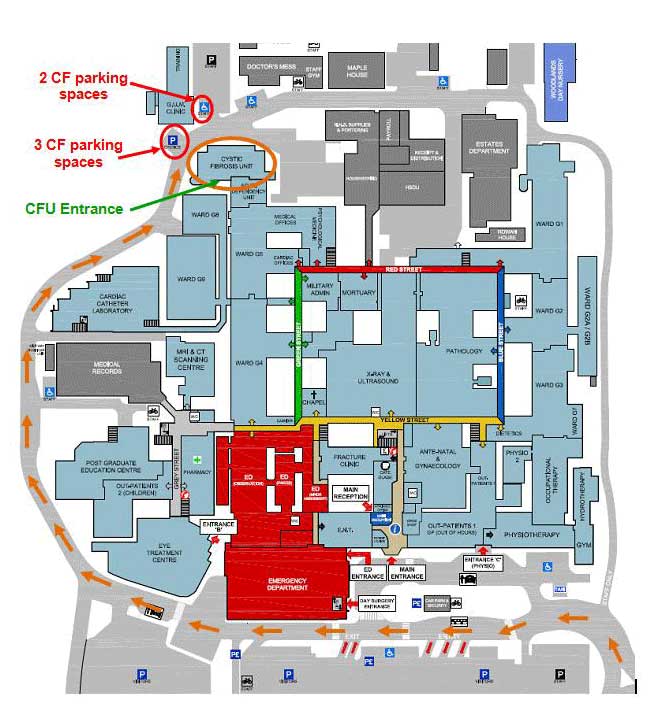 Map of hospital
