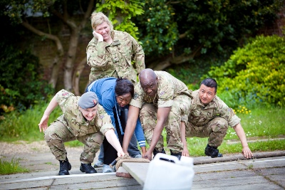 NHS and military training together at a leadership event