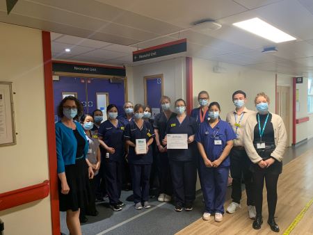 Neonatal team presented with Bliss Award