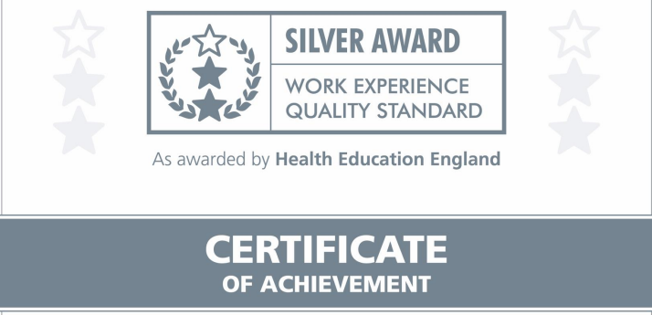 Frimley Trust Work Experience awarded Silver 